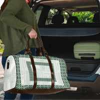 Samoa Siapo Green Trimmed Travel Bag Samoa White Sunday - Polynesian Pride