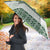 Samoa Siapo Green Trimmed Umbrella Samoa White Sunday - Polynesian Pride