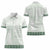 Samoa Siapo Green Trimmed Women Polo Shirt Samoa White Sunday - Polynesian Pride