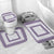 Samoa Siapo Purple Trimmed Bathroom Set Samoa White Sunday - Polynesian Pride