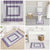 Samoa Siapo Purple Trimmed Bathroom Set Samoa White Sunday - Polynesian Pride