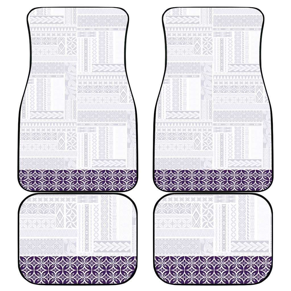 Samoa Siapo Purple Trimmed Car Mats Samoa White Sunday - Polynesian Pride