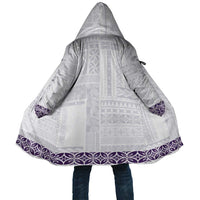 Samoa Siapo Purple Trimmed Cloak Samoa White Sunday - Polynesian Pride