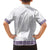 Samoa Siapo Purple Trimmed Family Matching Off The Shoulder Long Sleeve Dress and Hawaiian Shirt Samoa White Sunday - Polynesian Pride