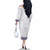 Samoa Siapo Purple Trimmed Family Matching Off The Shoulder Long Sleeve Dress and Hawaiian Shirt Samoa White Sunday - Polynesian Pride