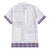 Samoa Siapo Purple Trimmed Family Matching Summer Maxi Dress and Hawaiian Shirt Samoa White Sunday - Polynesian Pride