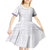Samoa Siapo Purple Trimmed Kid Short Sleeve Dress Samoa White Sunday - Polynesian Pride