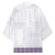 Samoa Siapo Purple Trimmed Kimono Samoa White Sunday - Polynesian Pride
