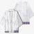Samoa Siapo Purple Trimmed Kimono Samoa White Sunday - Polynesian Pride