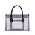 Samoa Siapo Purple Trimmed Leather Bag Samoa White Sunday - Polynesian Pride
