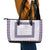 Samoa Siapo Purple Trimmed Leather Tote Bag Samoa White Sunday - Polynesian Pride
