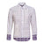 Samoa Siapo Purple Trimmed Long Sleeve Button Shirt Samoa White Sunday - Polynesian Pride
