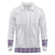 Samoa Siapo Purple Trimmed Long Sleeve Polo Shirt Samoa White Sunday - Polynesian Pride