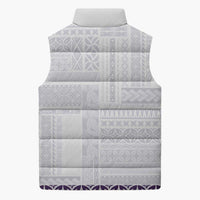 Samoa Siapo Purple Trimmed Sleeveless Puffer Jacket Samoa White Sunday - Polynesian Pride