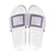 Samoa Siapo Purple Trimmed Slide Sandals Samoa White Sunday - Polynesian Pride