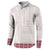 Samoa Siapo Red Trimmed Button Sweatshirt Samoa White Sunday - Polynesian Pride