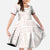 Samoa Siapo Red Trimmed Family Matching Off The Shoulder Long Sleeve Dress and Hawaiian Shirt Samoa White Sunday - Polynesian Pride