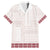 Samoa Siapo Red Trimmed Family Matching Summer Maxi Dress and Hawaiian Shirt Samoa White Sunday - Polynesian Pride