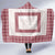 Samoa Siapo Red Trimmed Hooded Blanket Samoa White Sunday - Polynesian Pride