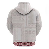 Samoa Siapo Red Trimmed Hoodie Samoa White Sunday - Polynesian Pride