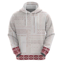 Samoa Siapo Red Trimmed Hoodie Samoa White Sunday - Polynesian Pride