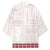 Samoa Siapo Red Trimmed Kimono Samoa White Sunday - Polynesian Pride