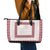 Samoa Siapo Red Trimmed Leather Tote Bag Samoa White Sunday - Polynesian Pride