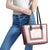 Samoa Siapo Red Trimmed Leather Tote Bag Samoa White Sunday - Polynesian Pride