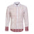 Samoa Siapo Red Trimmed Long Sleeve Button Shirt Samoa White Sunday - Polynesian Pride