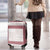Samoa Siapo Red Trimmed Luggage Cover Samoa White Sunday - Polynesian Pride