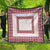 Samoa Siapo Red Trimmed Quilt Samoa White Sunday - Polynesian Pride