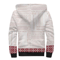 Samoa Siapo Red Trimmed Sherpa Hoodie Samoa White Sunday - Polynesian Pride