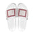 Samoa Siapo Red Trimmed Slide Sandals Samoa White Sunday - Polynesian Pride