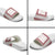 Samoa Siapo Red Trimmed Slide Sandals Samoa White Sunday - Polynesian Pride