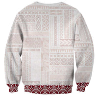 Samoa Siapo Red Trimmed Sweatshirt Samoa White Sunday - Polynesian Pride