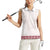 Samoa Siapo Red Trimmed Women Sleeveless Polo Shirt Samoa White Sunday - Polynesian Pride