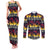 Hawaii Hibiscus Palm Tree Sunset Couples Matching Tank Maxi Dress and Long Sleeve Button Shirt Tropical Style - Polynesian Pride