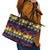 Hawaii Hibiscus Palm Tree Sunset Leather Tote Bag Tropical Style - Polynesian Pride