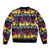 Hawaii Hibiscus Palm Tree Sunset Sleeve Zip Bomber Jacket Tropical Style - Polynesian Pride