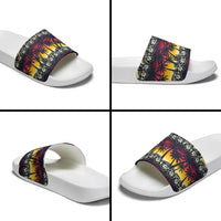 Hawaii Hibiscus Palm Tree Sunset Slide Sandals Tropical Style - Polynesian Pride