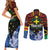 Personalised Vanuatu Tafea Province Couples Matching Short Sleeve Bodycon Dress and Long Sleeve Button Shirt Unique Tropical Tribal Pattern