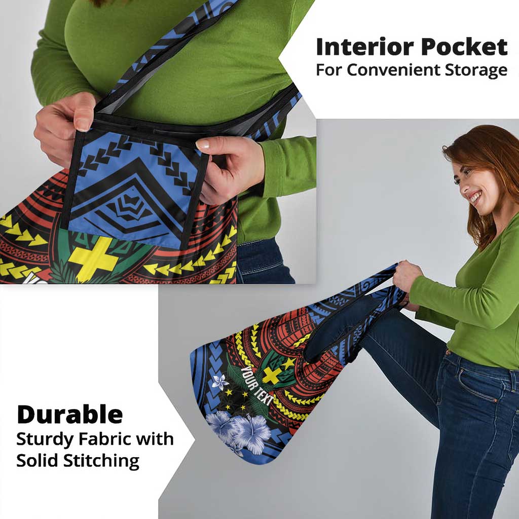 Vanuatu Tafea Province Grocery Bag Unique Tropical Tribal Pattern