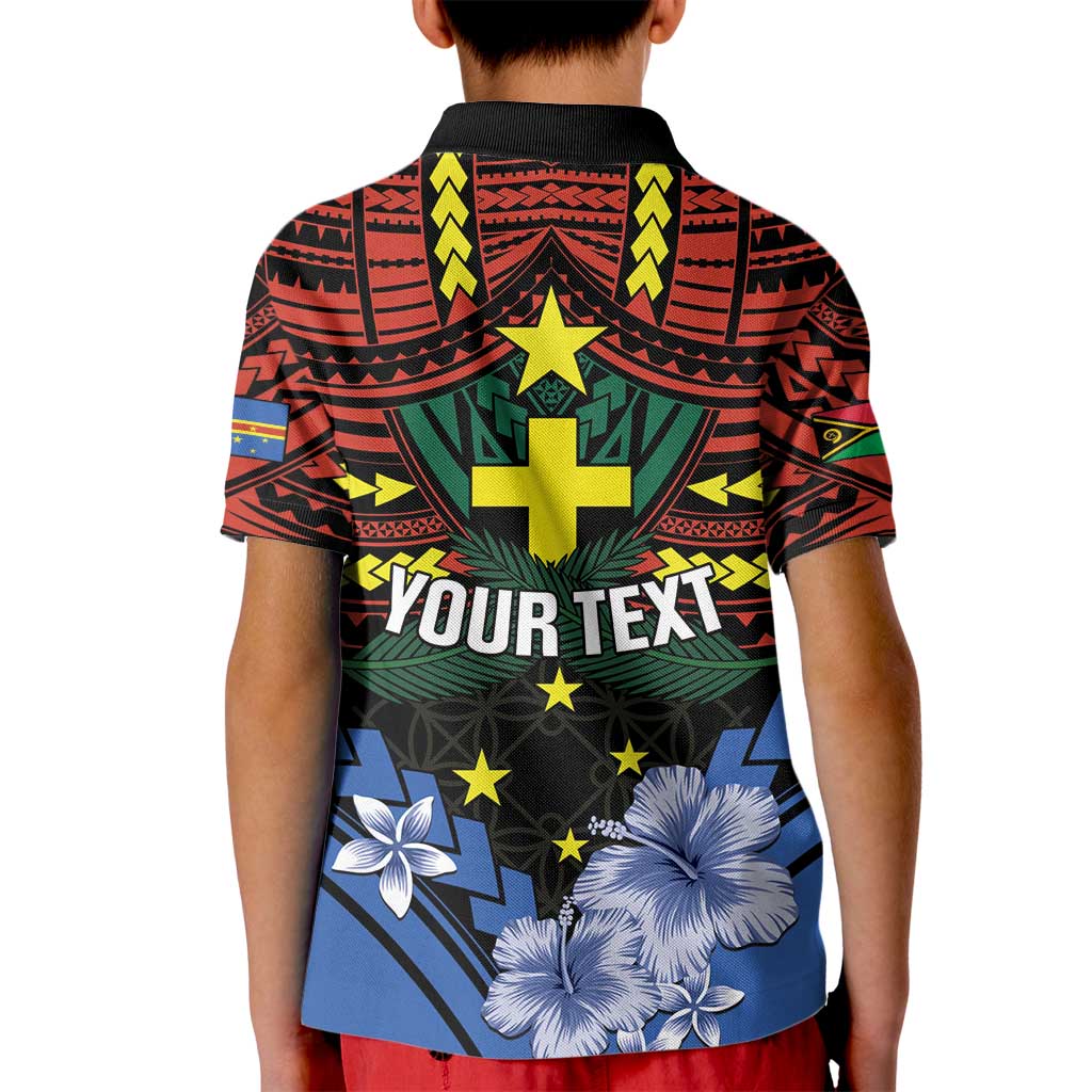 Personalised Vanuatu Tafea Province Kid Polo Shirt Unique Tropical Tribal Pattern