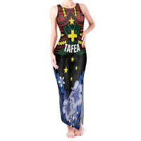 Personalised Vanuatu Tafea Province Tank Maxi Dress Unique Tropical Tribal Pattern