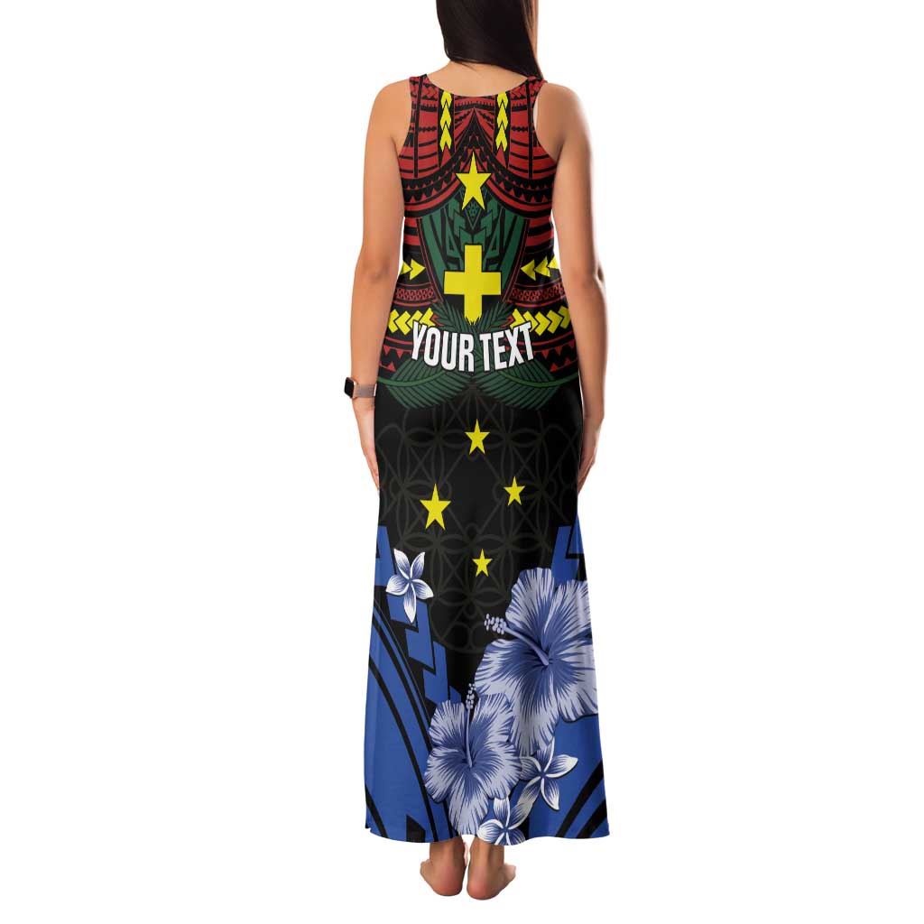 Personalised Vanuatu Tafea Province Tank Maxi Dress Unique Tropical Tribal Pattern