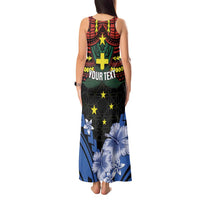 Personalised Vanuatu Tafea Province Tank Maxi Dress Unique Tropical Tribal Pattern