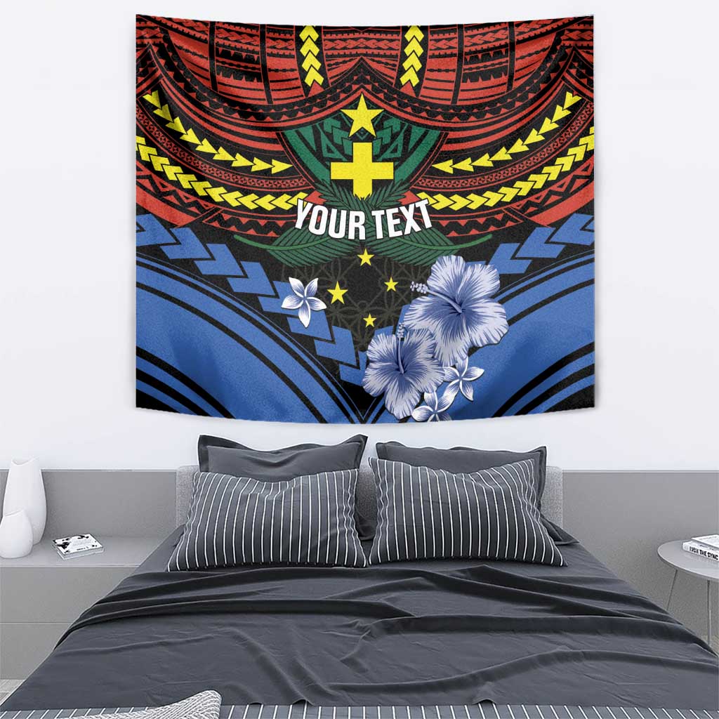 Personalised Vanuatu Tafea Province Tapestry Unique Tropical Tribal Pattern
