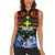 Personalised Vanuatu Tafea Province Women Sleeveless Polo Shirt Unique Tropical Tribal Pattern