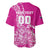 Custom New Zealand Rugby Silver Fern Baseball Jersey Aotearoa Kiwi Maori Pink Version - Polynesian Pride