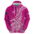 Custom New Zealand Rugby Silver Fern Hoodie Aotearoa Kiwi Maori Pink Version - Polynesian Pride